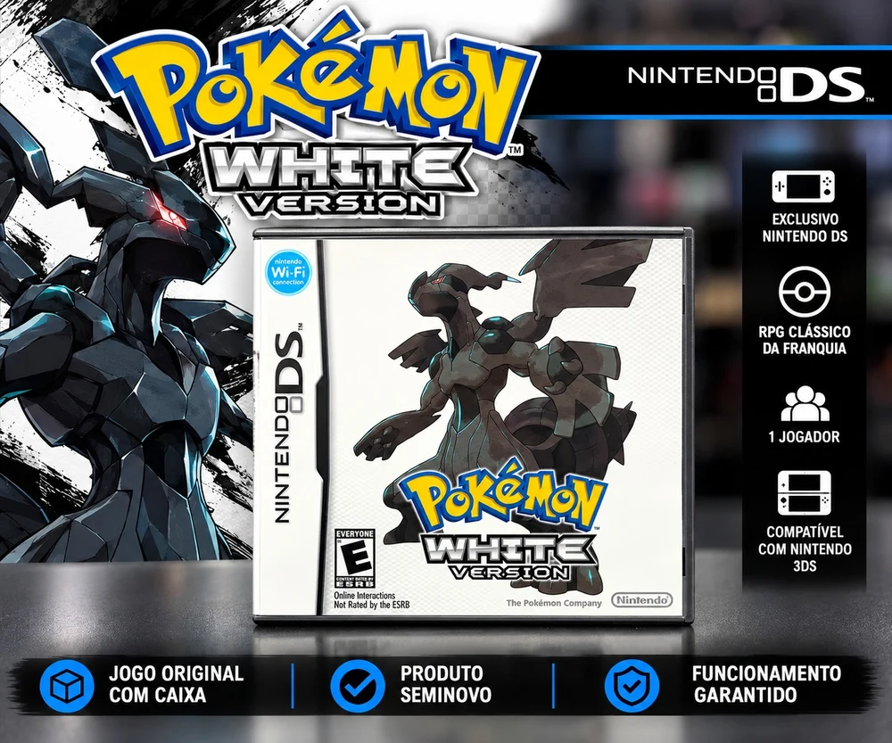 Pokémon White Version – Nintendo DS Original Seminovo